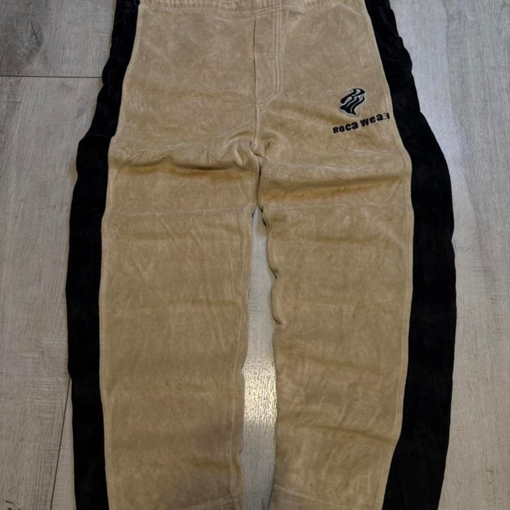 Vintage‎ Rocawear cream and black track pants Size L